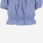 TOP IN COTONE CON MOTIVO A QUADRI MT2188 183AF0076 MIU MIU 