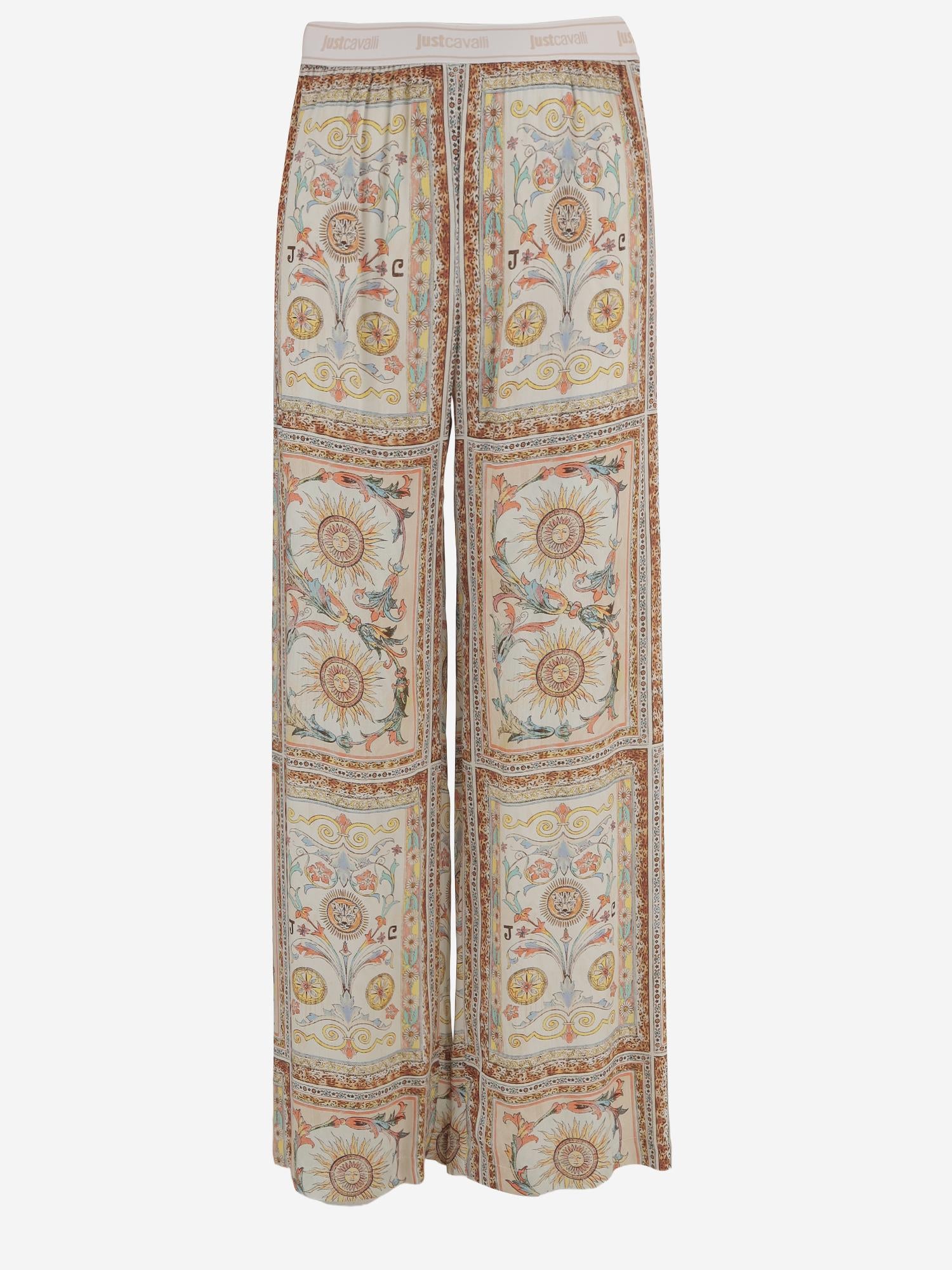 PANTALONI IN VISCOSA CON STAMPA FLOREALE 80PAA120 NS779774 JUST CAVALLI 