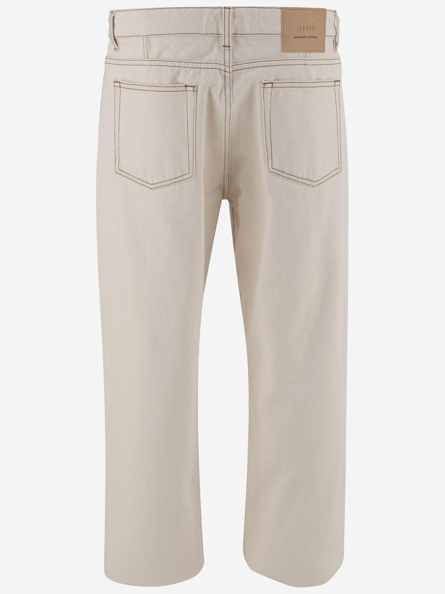 JEANS IN COTONE CON LOGO HTR001DE0039 136 AMI 