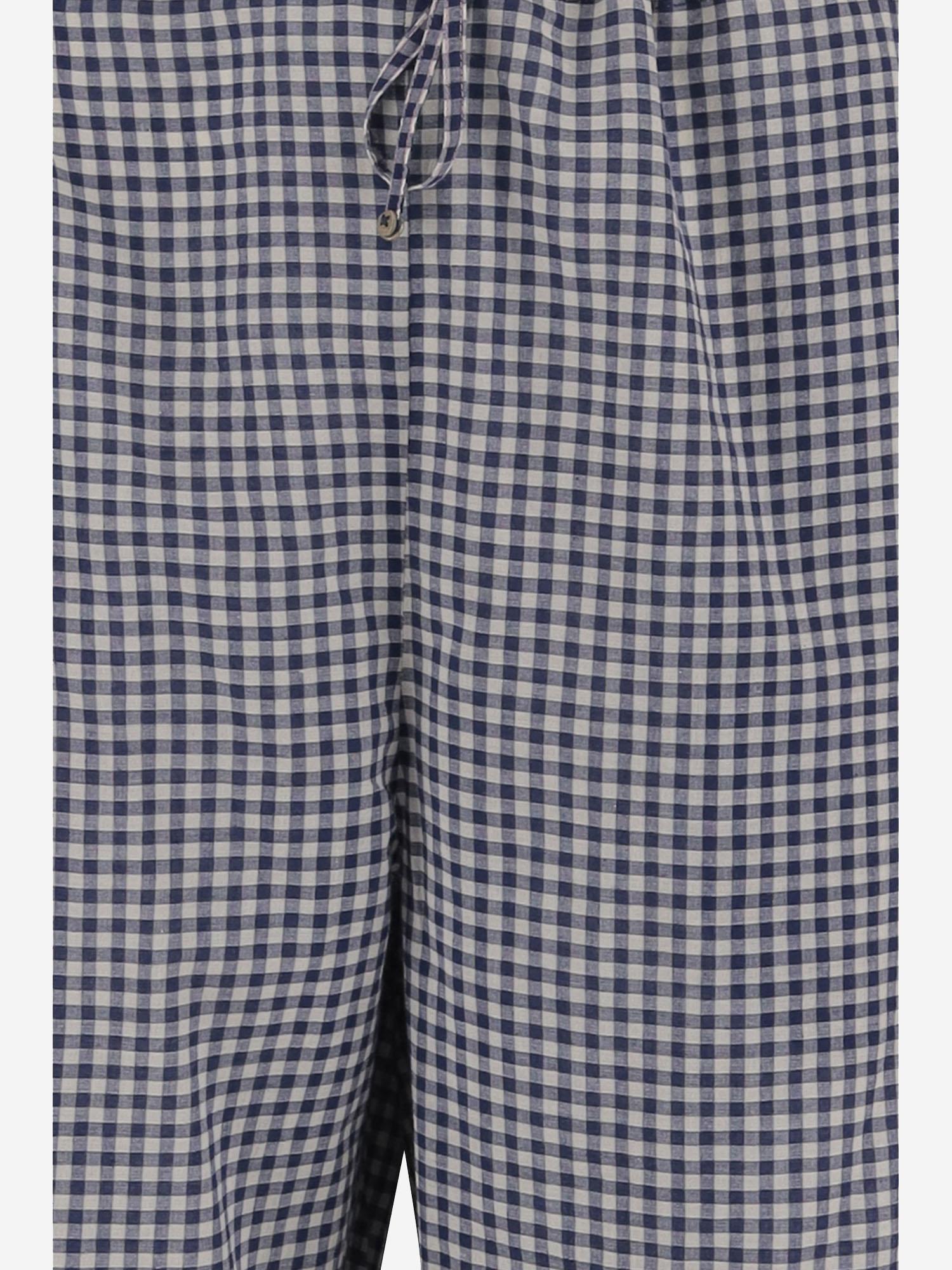 Pantaloni a scacchi in cotone DLWPBCUK01 MULTI PERO 