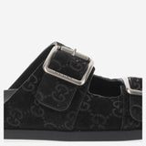 SANDALI SLIDER IN PELLE SCAMOSCIATA 816380 AADUO1000 GUCCI 