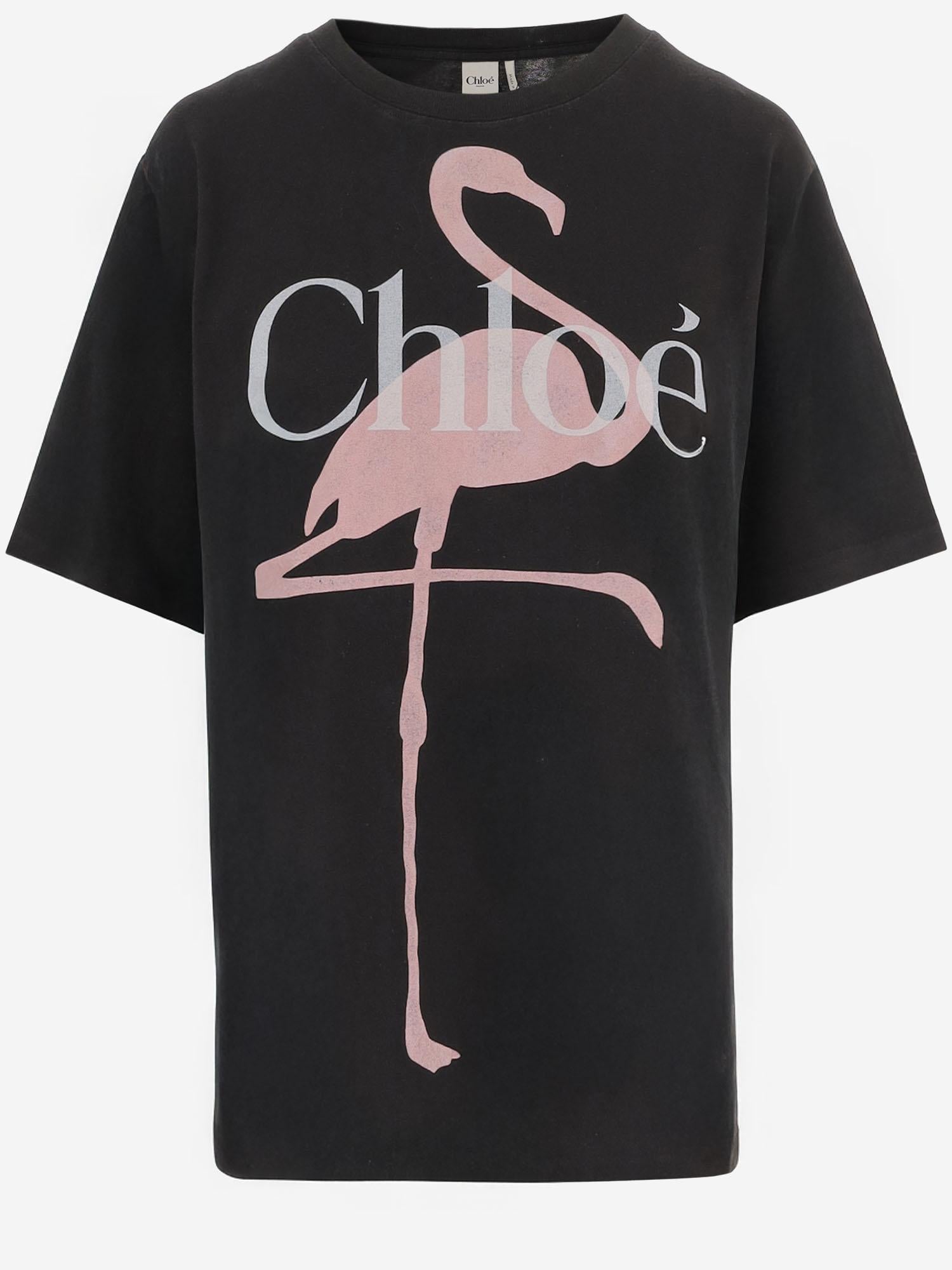 T-SHIRT IN COTONE CON LOGO CH26SJH20807 070 CHLOE 