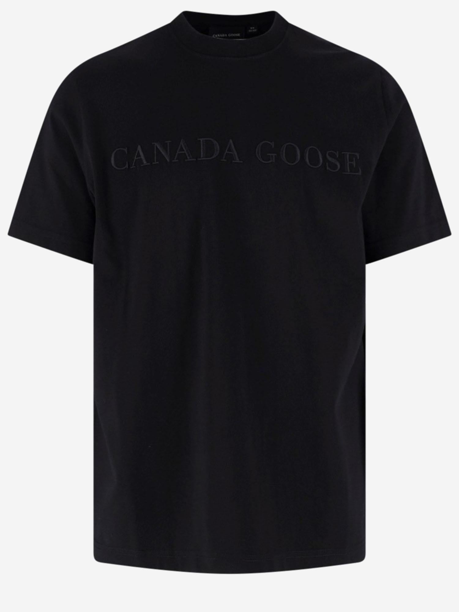 T-SHIRT IN COTONE CON LOGO 1339M1 9061 CANADA GOOSE 