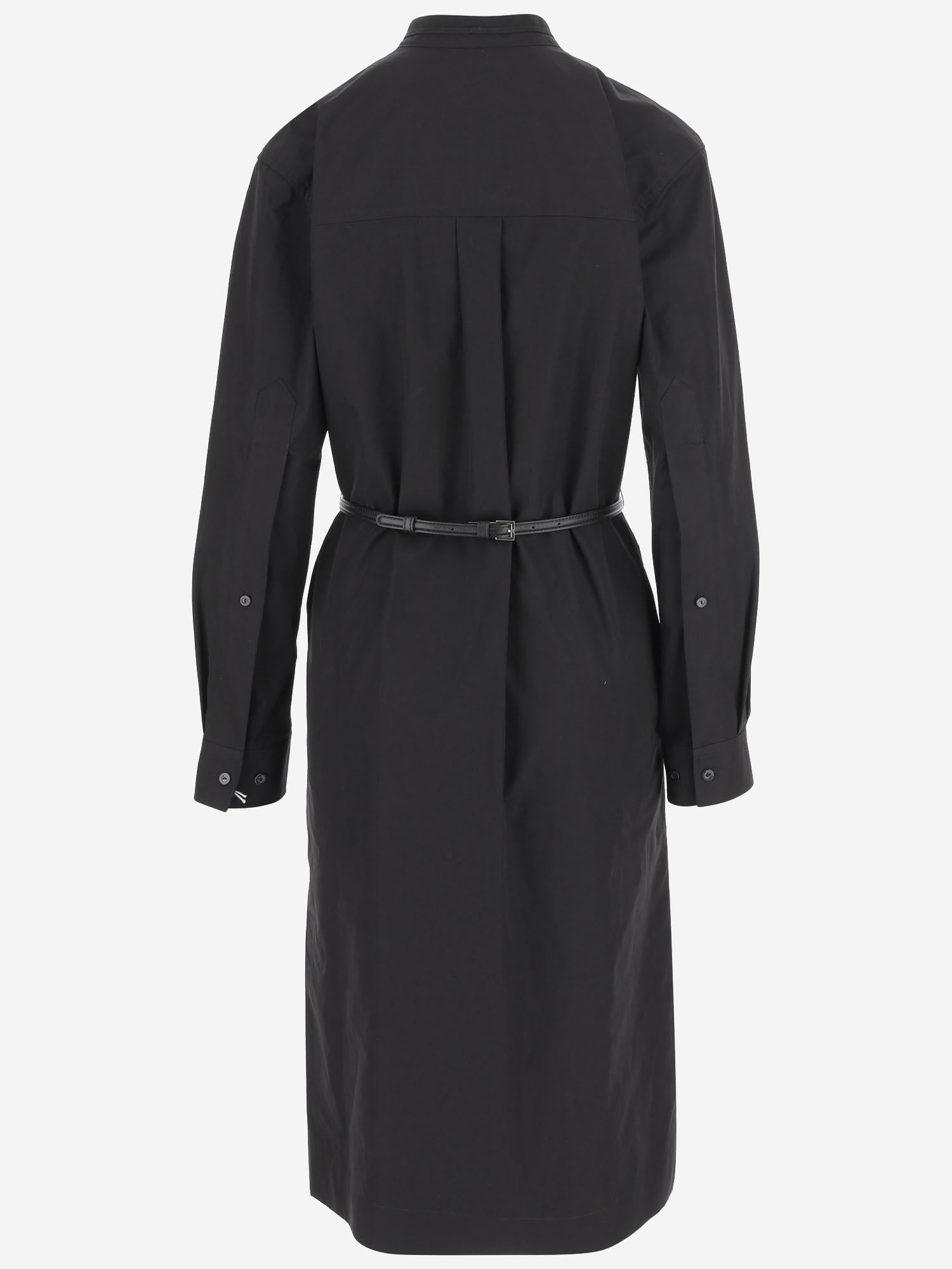 Abito in popeline di cotone con cintura con Morsetto 835601 Z8B1W1000 GUCCI 