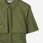 CAMICIA TRENCH CROPPED IN POPELINE DI COTONE 8117711 PASTURE BURBERRY 