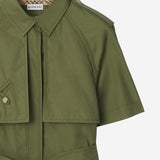 CAMICIA TRENCH CROPPED IN POPELINE DI COTONE 8117711 PASTURE BURBERRY 