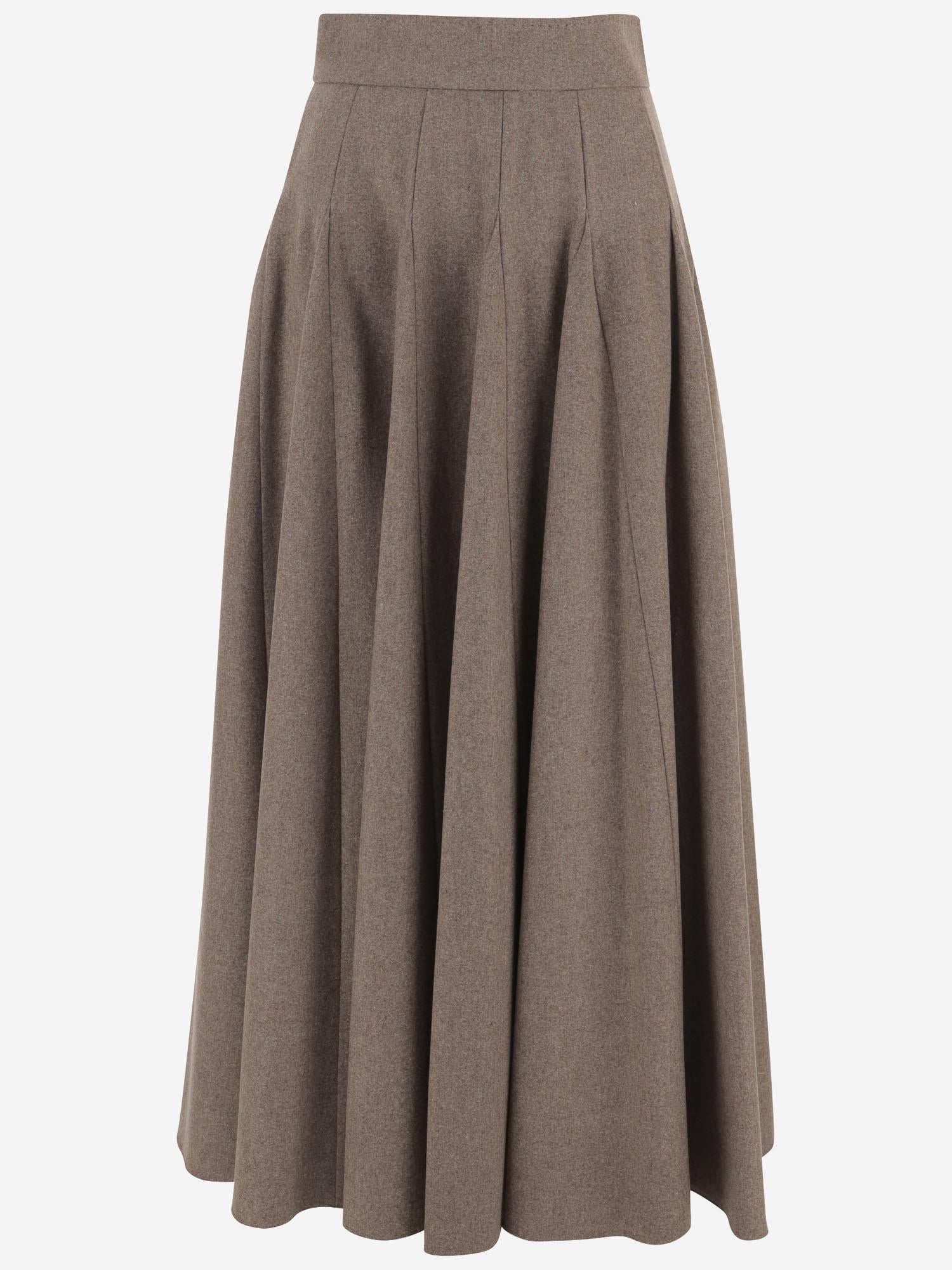 GONNA LUNGA IN LANA STRETCH BELLICO1234 003 MAX MARA 