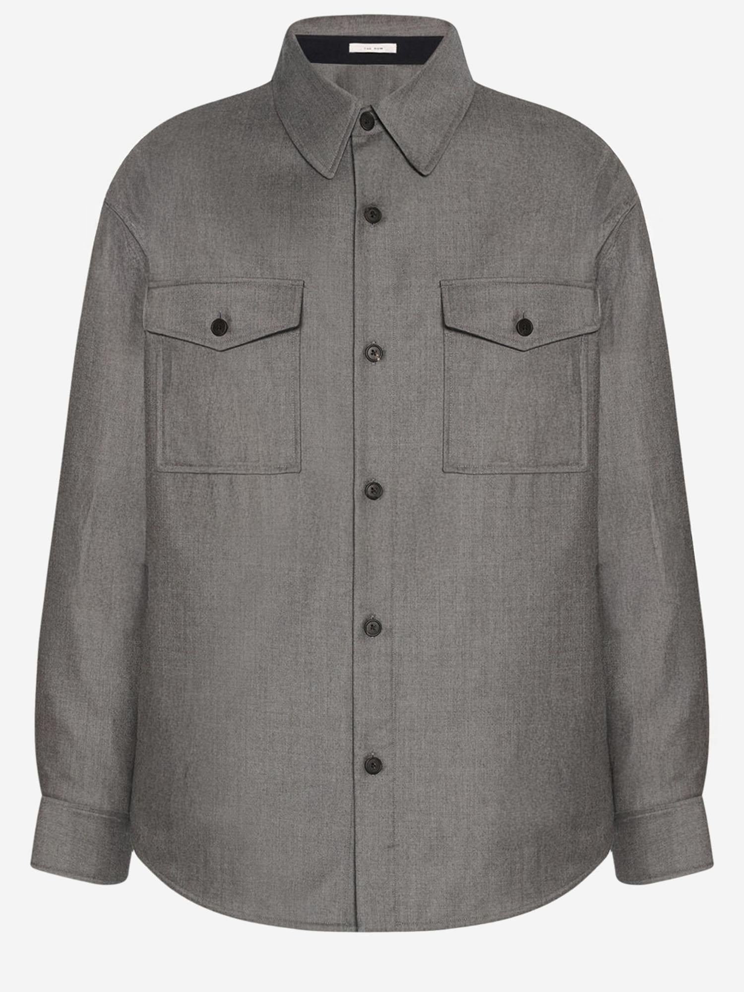 CAMICIA DASHIELL IN LANA VERGINE 1085W4084 GRY THE ROW 