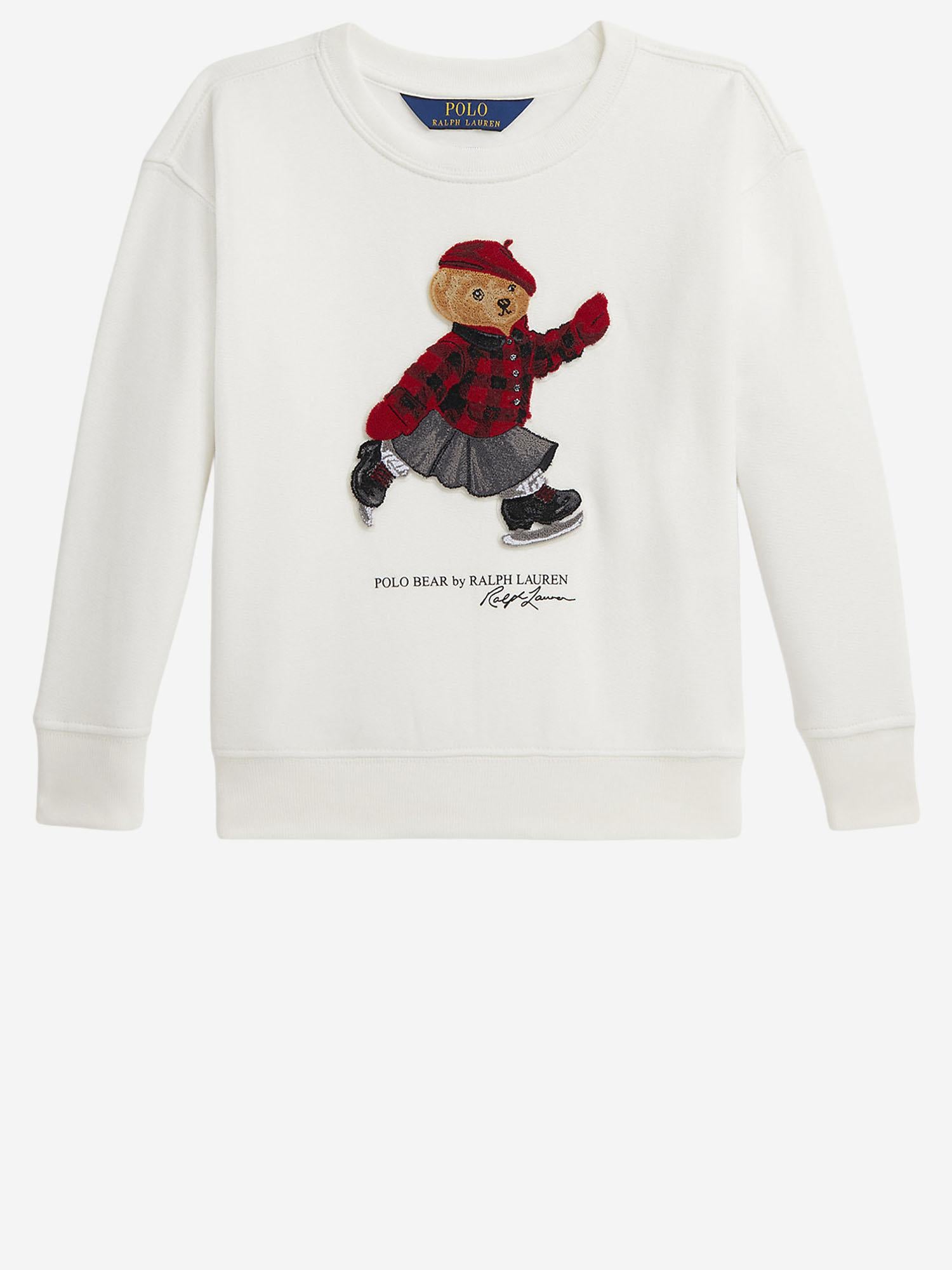 FELPA IN COTONE CON STAMPA POLO BEAR 313981087 001 POLO RALPH LAUREN KIDS 