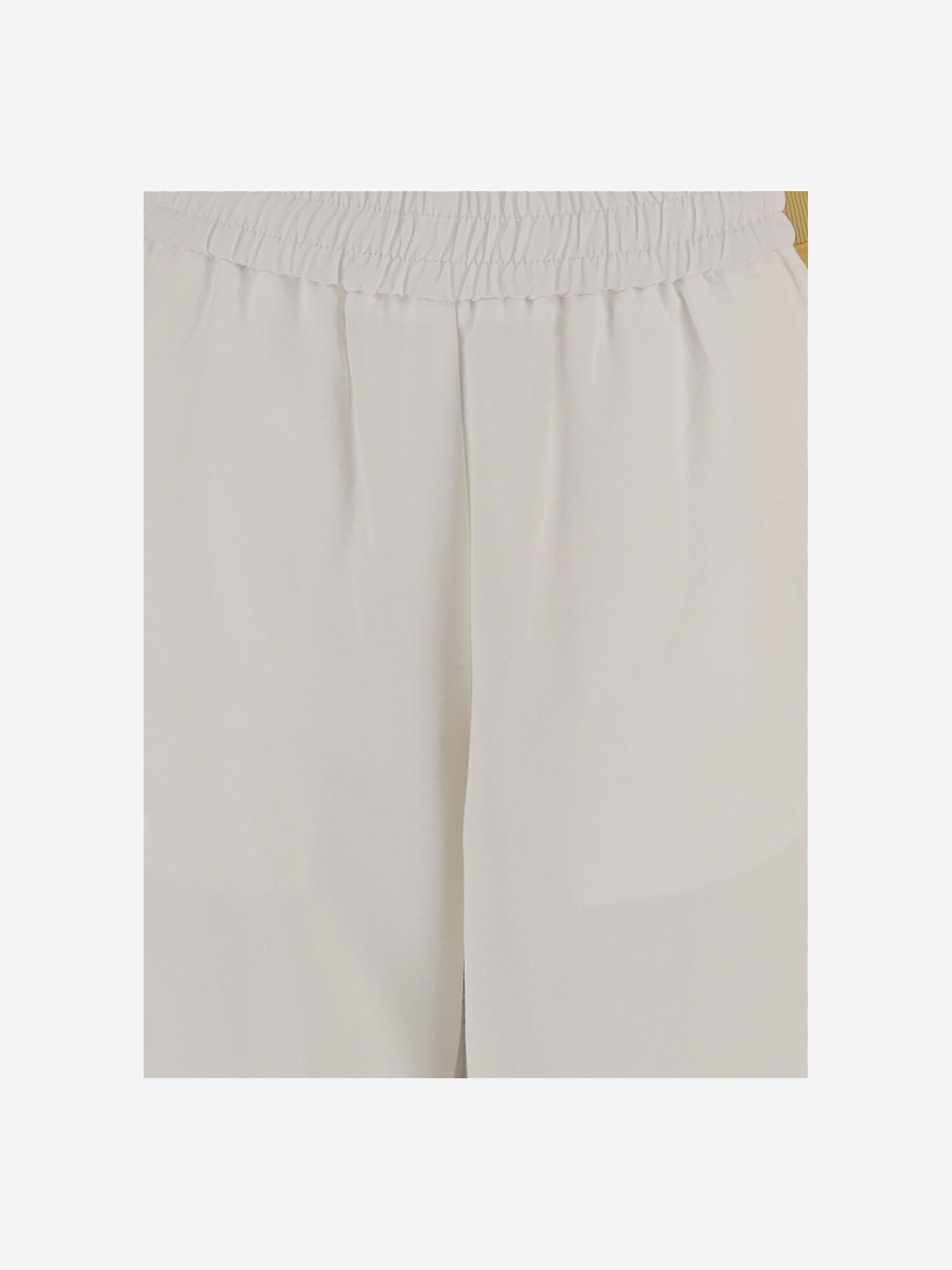 PANTALONI IN MISTO LINO CON ELASTICO IN VITA FTR868VI0052 136 AMI 