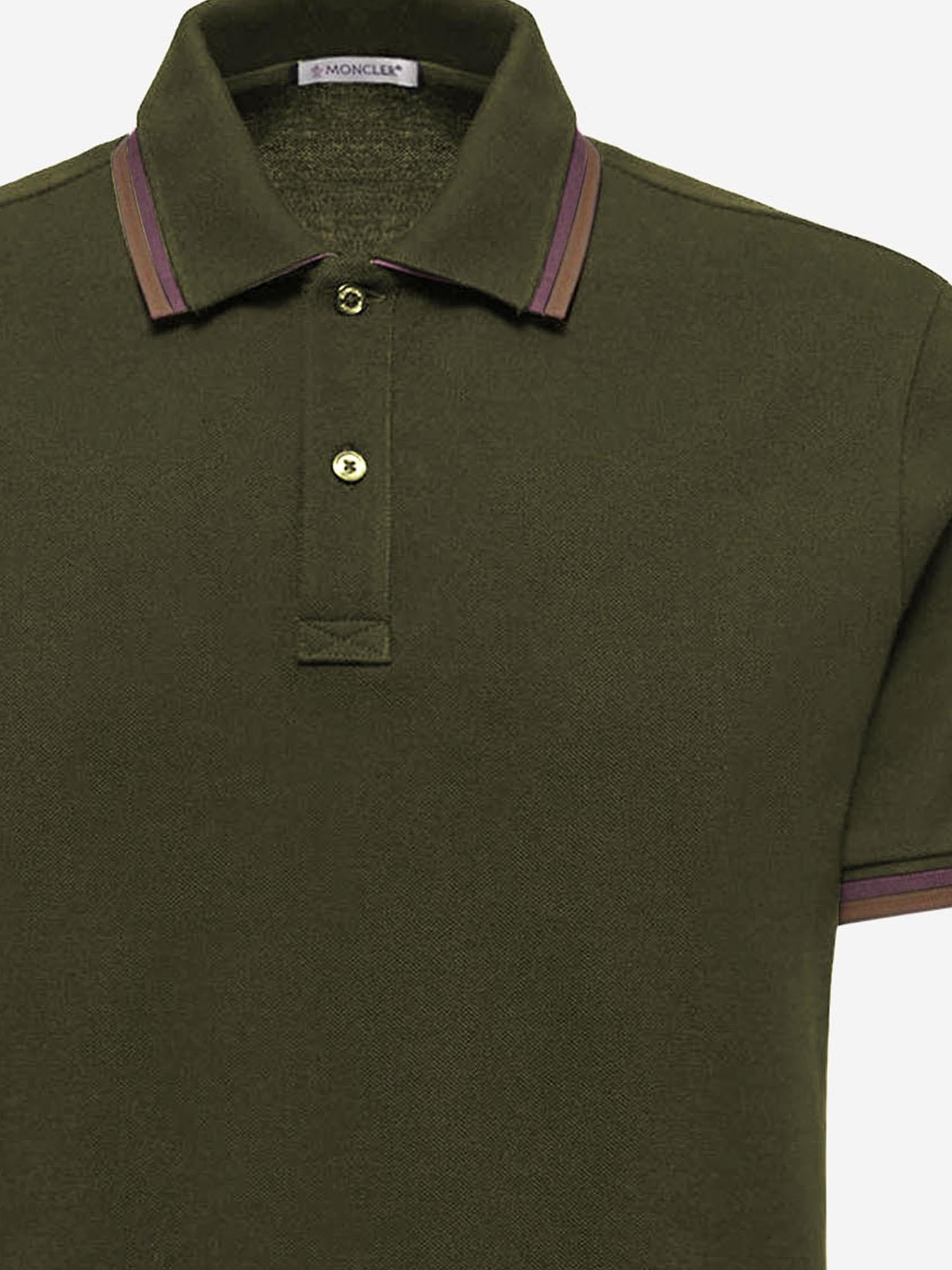 Polo in cotone con logo 8A00005 89A16818 MONCLER 