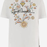 T-SHIRT IN COTONE CON STAMPA 80PAHT28 CJ500003 JUST CAVALLI 