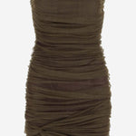 ABITO BUSTIER ARRICCIATO IN TULLE 783898 Y4C343217 SAINT LAURENT 