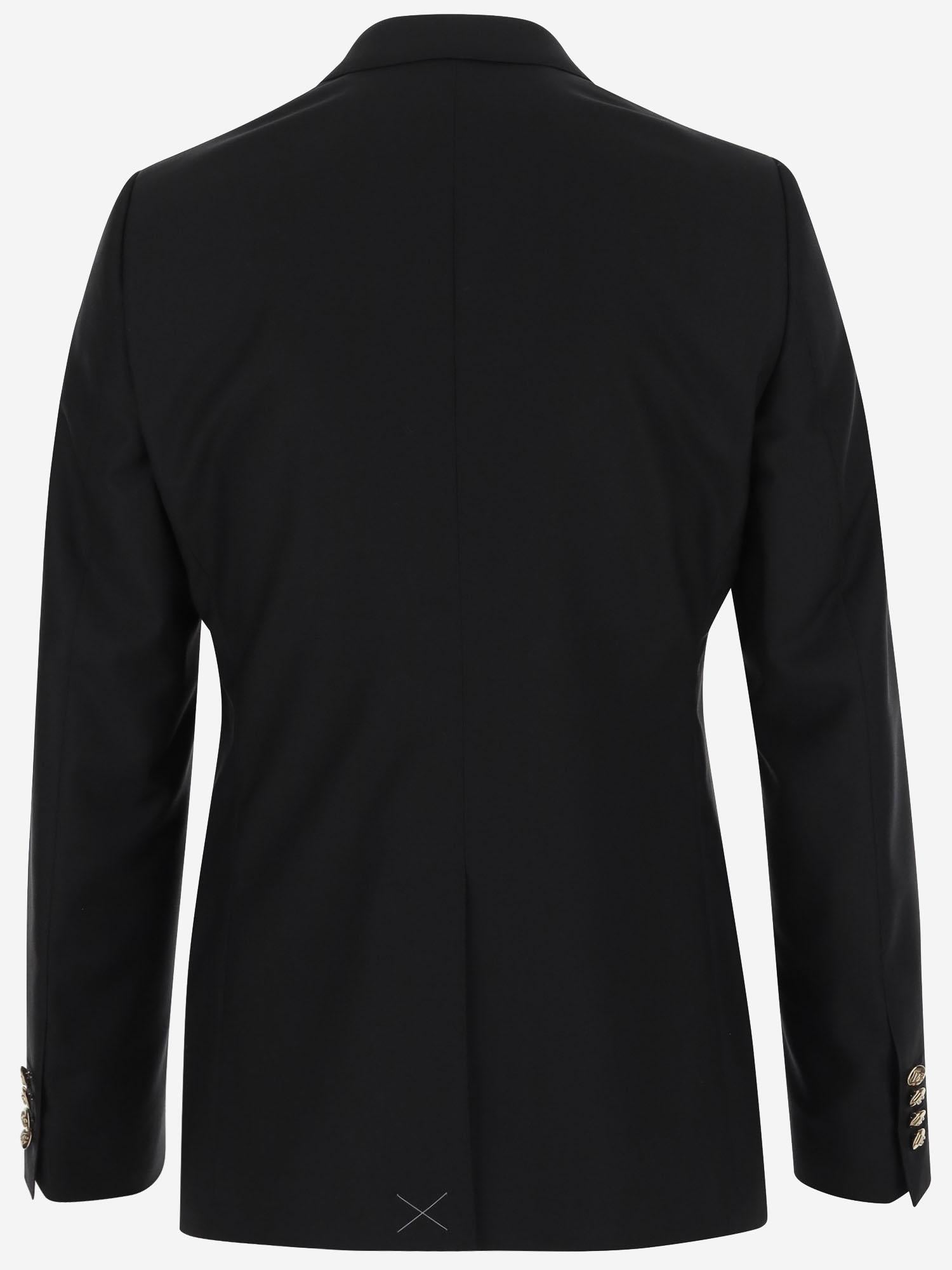 GIACCA IN MISTO LANA CON PATCH LOGO G2LK0Z FU3H1N0000 DOLCE & GABBANA 