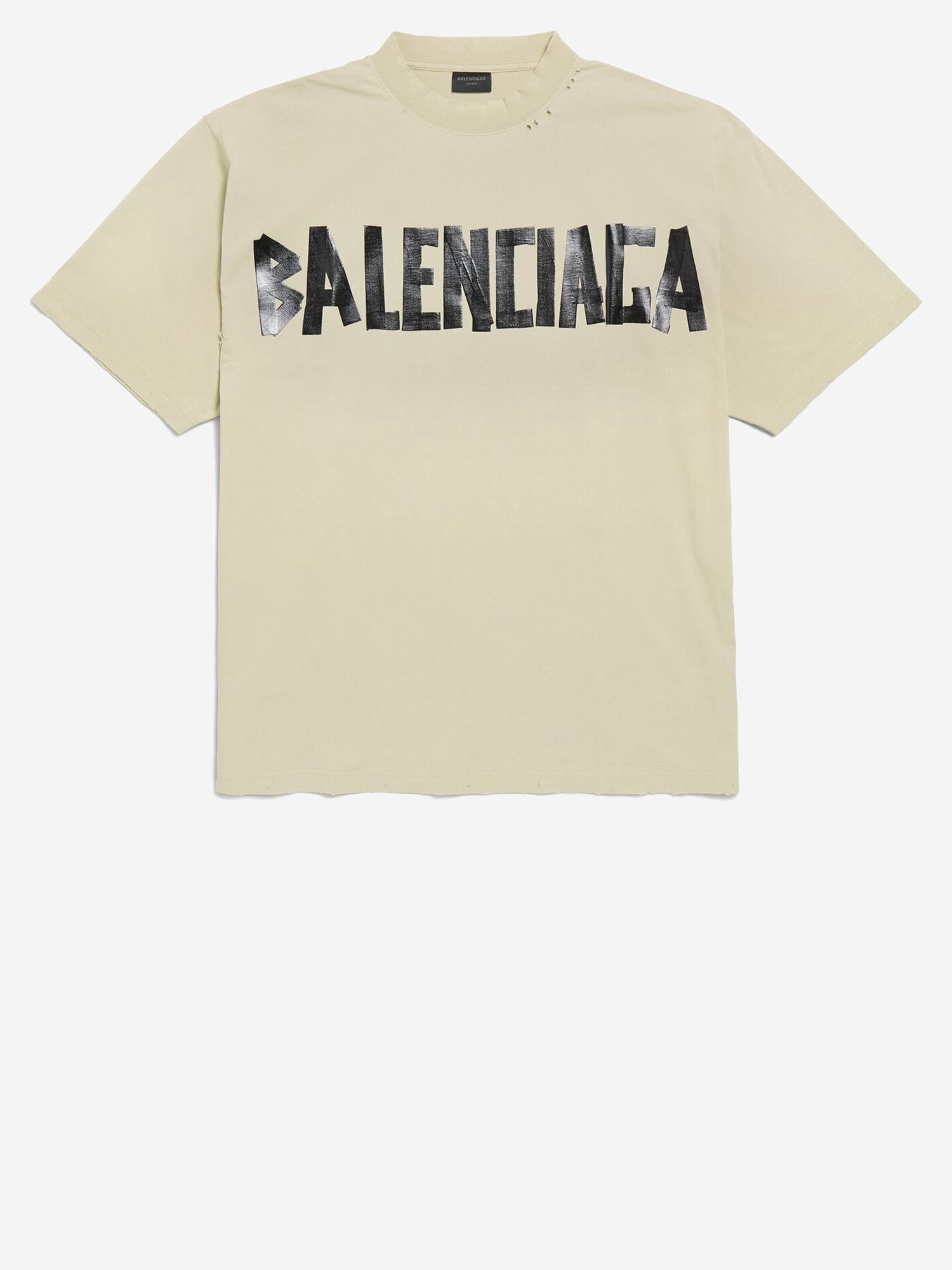 T-SHIRT CON LOGO LETTERING IN COTONE 764235 TSVK19501 BALENCIAGA 
