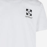 T-SHIRT IN COTONE CON LOGO 44MAA027S26J00B 100 OFF-WHITE 