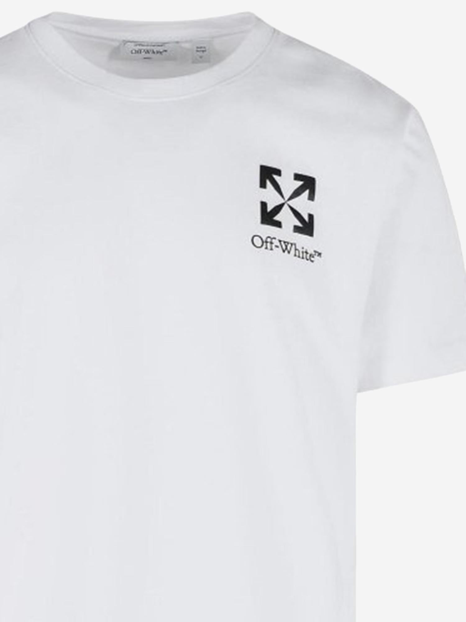 T-SHIRT IN COTONE CON LOGO 44MAA027S26J00B 100 OFF-WHITE 