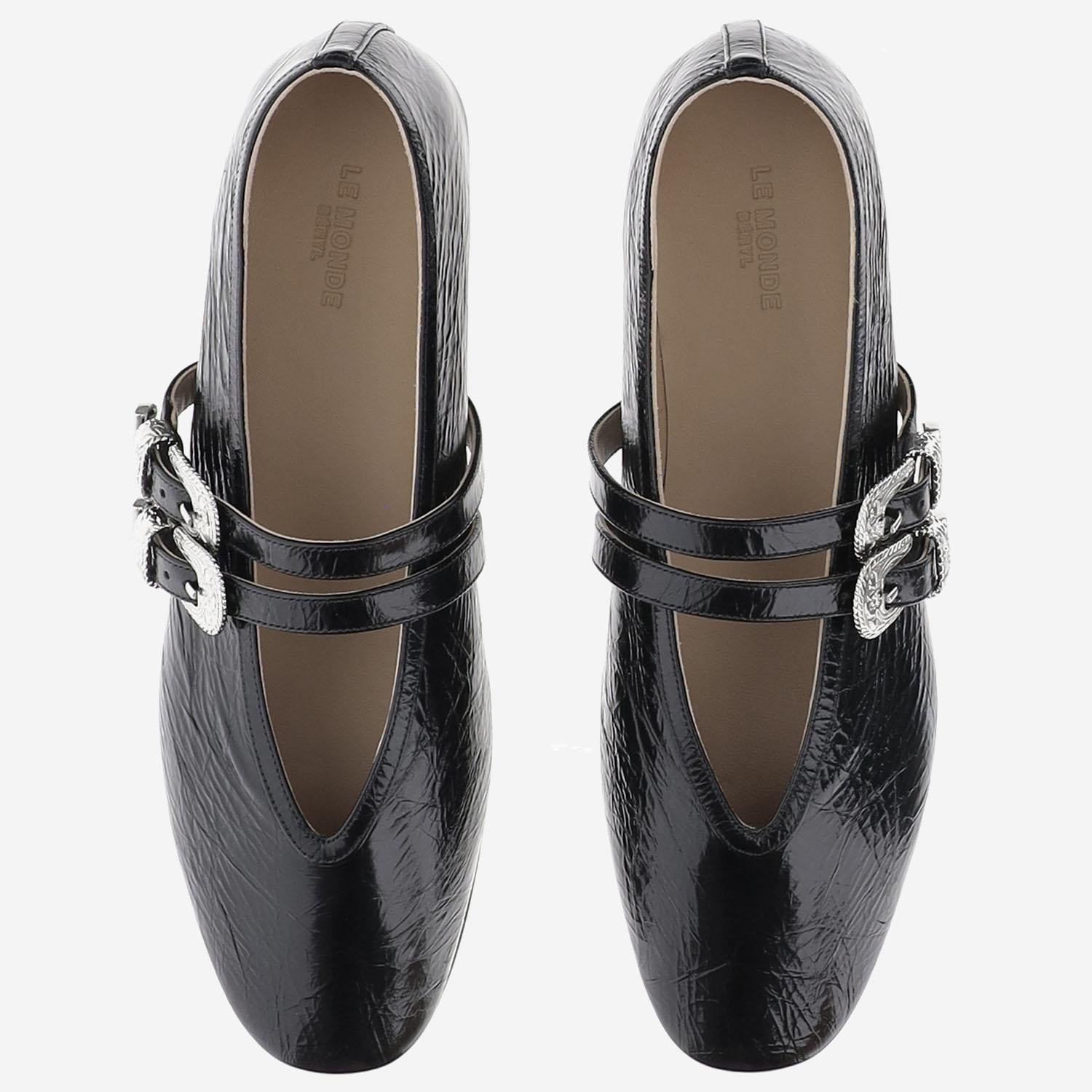 BALLERINE CLAUDIA IN PELLE LAMINATA BCSNPLBLA BLA LE MONDE BERYL 