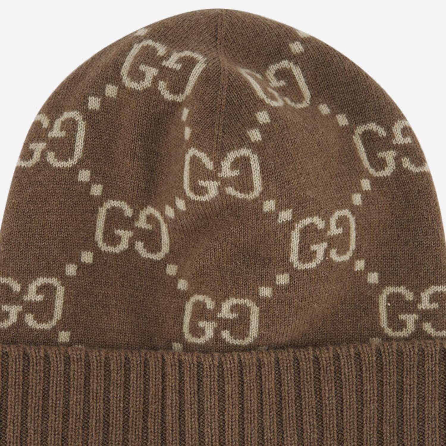 Beanie in jacquard di cashmere GG 811392 3GAC02379 GUCCI 