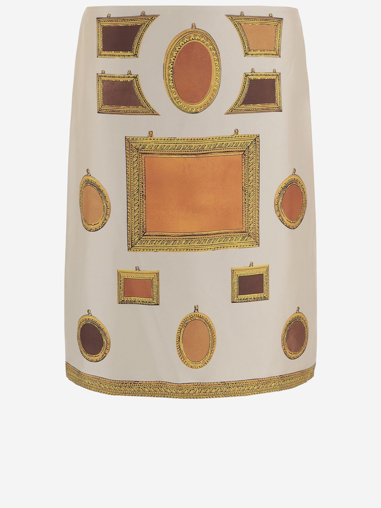 GONNA IN SETA CON STAMPA 1024690 1A179515K920 VERSACE 