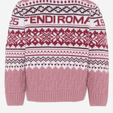 MAGLIONE IN LANA CON LOGO E MOTVIO GEOMETRICO JFG235 AYMSF1T6P FENDI KIDS 