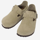 MULES LONDON IN PELLE SCAMOSCIATA 1010504 TAUPE BIRKENSTOCK 