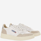 SNEAKERS MEDALIST LOW IN PELLE AULWLS74 WHTSILVER AUTRY 