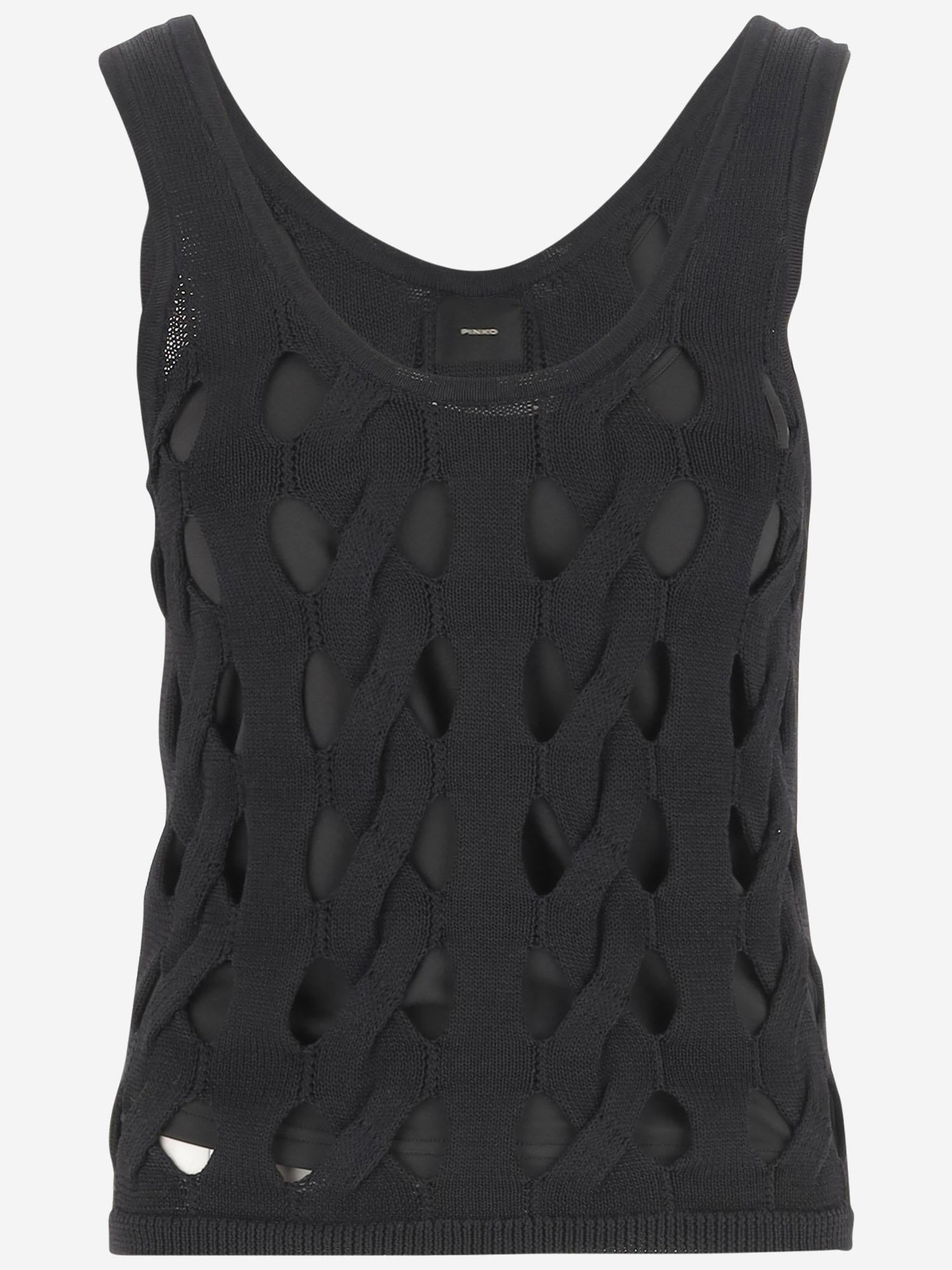 TOP DERRIK IN MISTO VISCOSA 105192 A2LWZ99 PINKO 