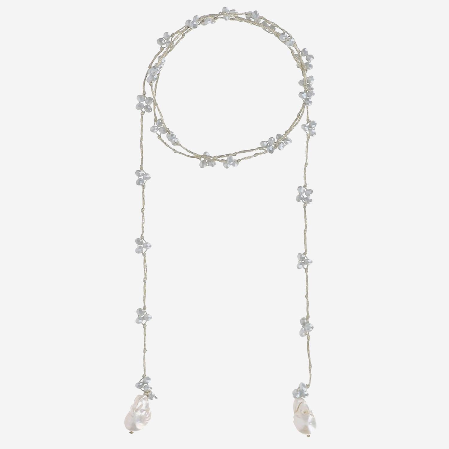 COLLANA CON  perle VSINGLE CALCEDONIO MELA 