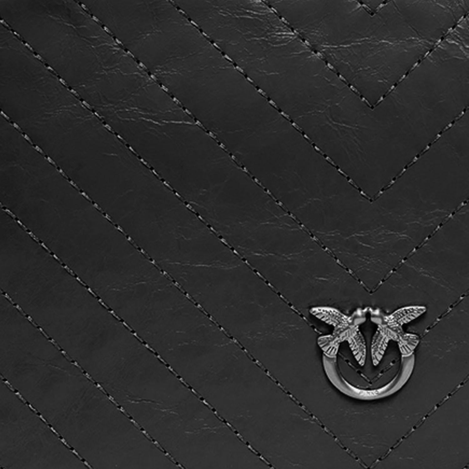 BORSA A TRACOLLA IN PELLE CHEVRON 104336 A2JCZ99E PINKO 