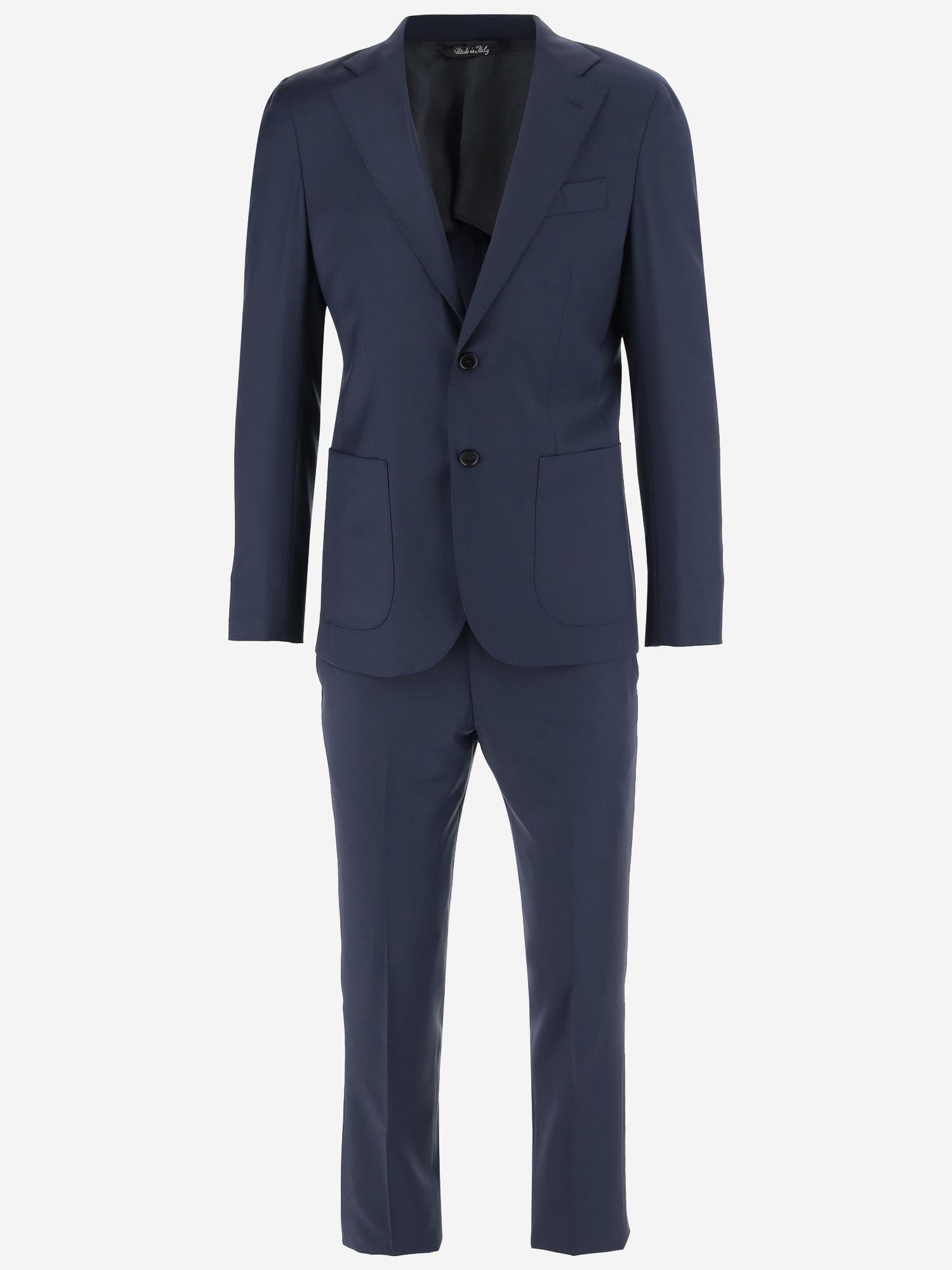 Stretch wool canvas suit NAPOLI JK00032125 BRIAN DALES 