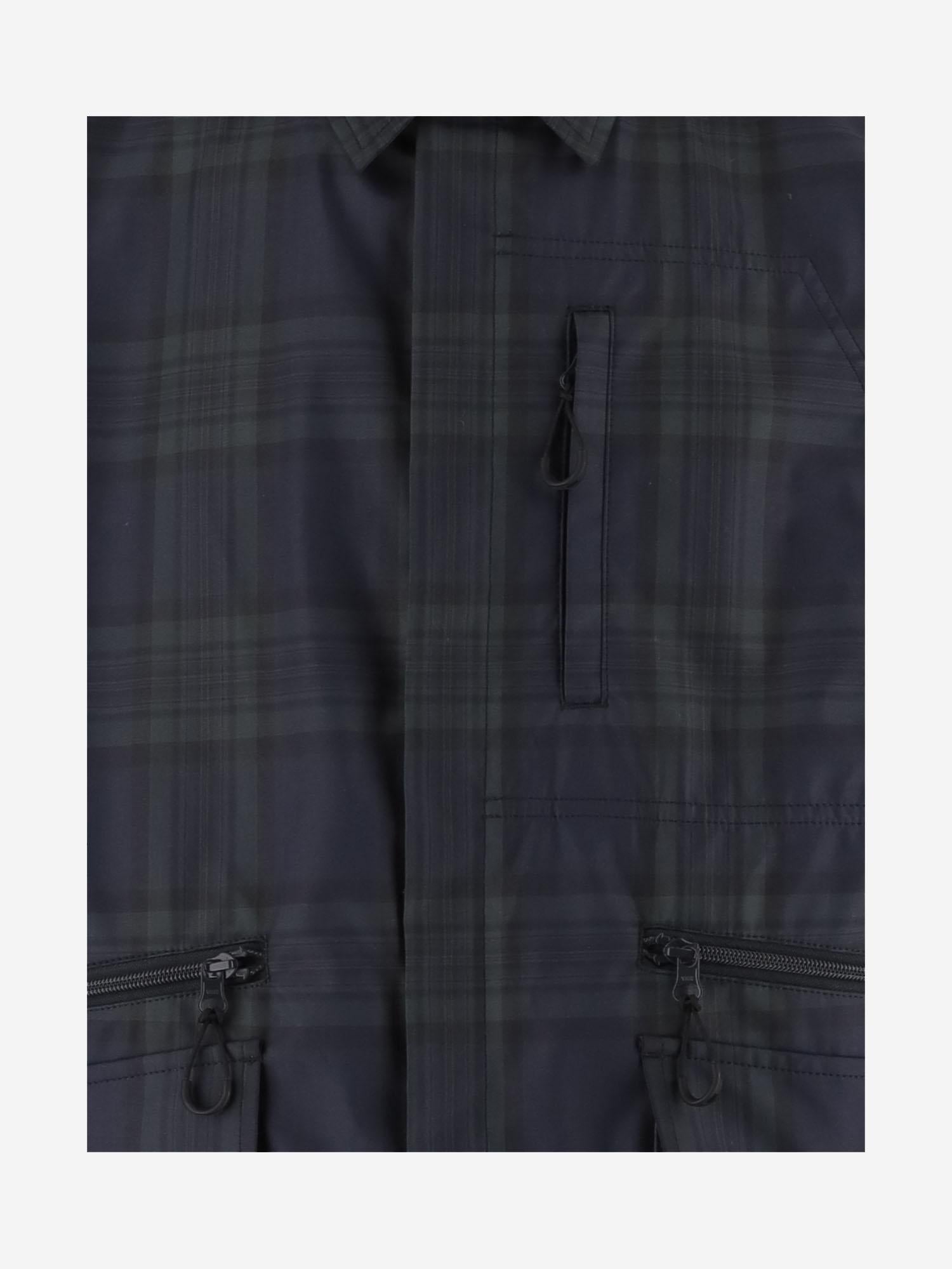 CAMICIA IN MISTO COTONE CON MOTIVO CHECK HQJ011 1 HOMME 