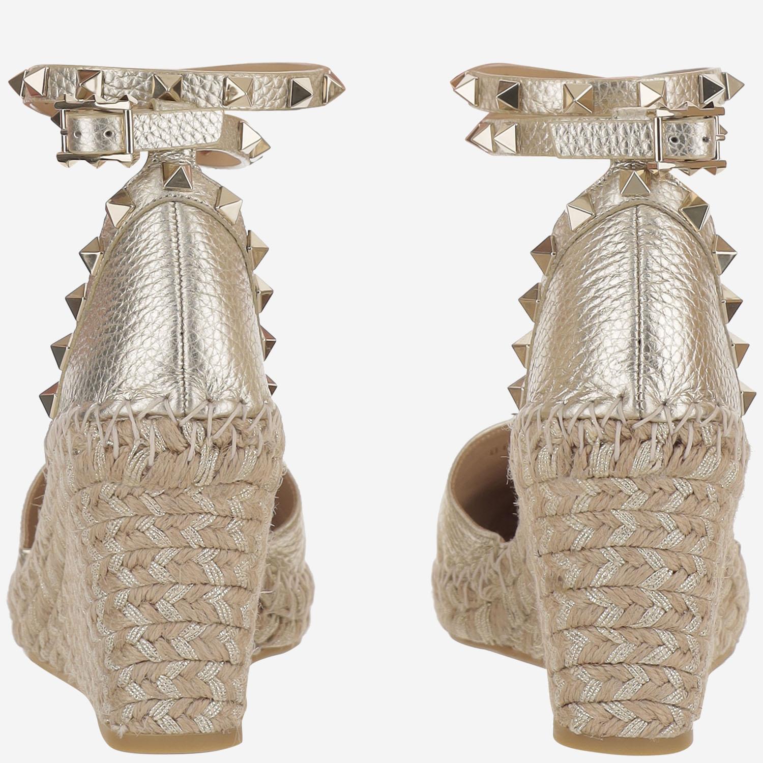 ZEPPE IN PELLE METALLIZZATA CON BORCHIE 8W2S0780 MFA48U VALENTINO GARAVANI 