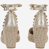ZEPPE IN PELLE METALLIZZATA CON BORCHIE 8W2S0780 MFA48U VALENTINO GARAVANI 