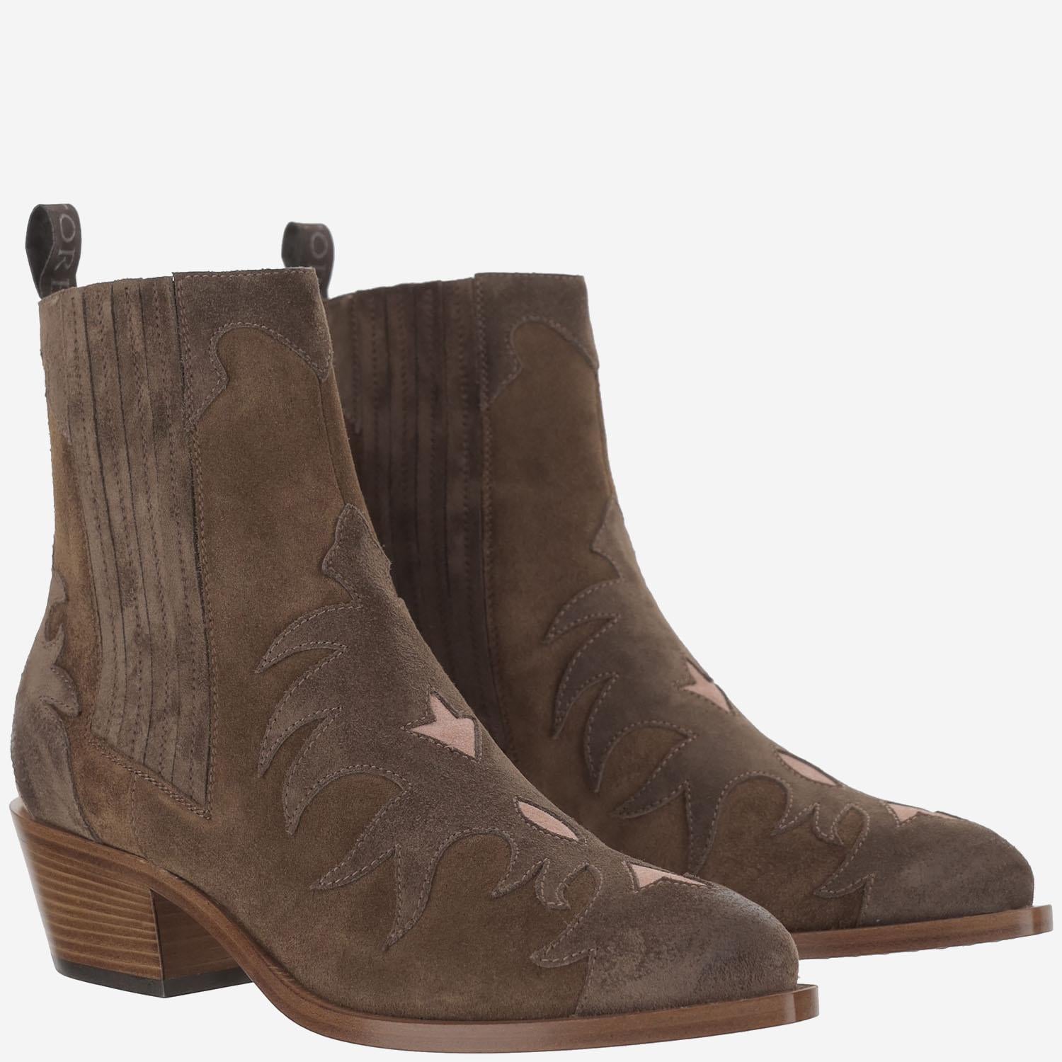 STIVALETTI IN SUEDE SR3645VX VELOURESPRESSOSESAMO SARTORE 