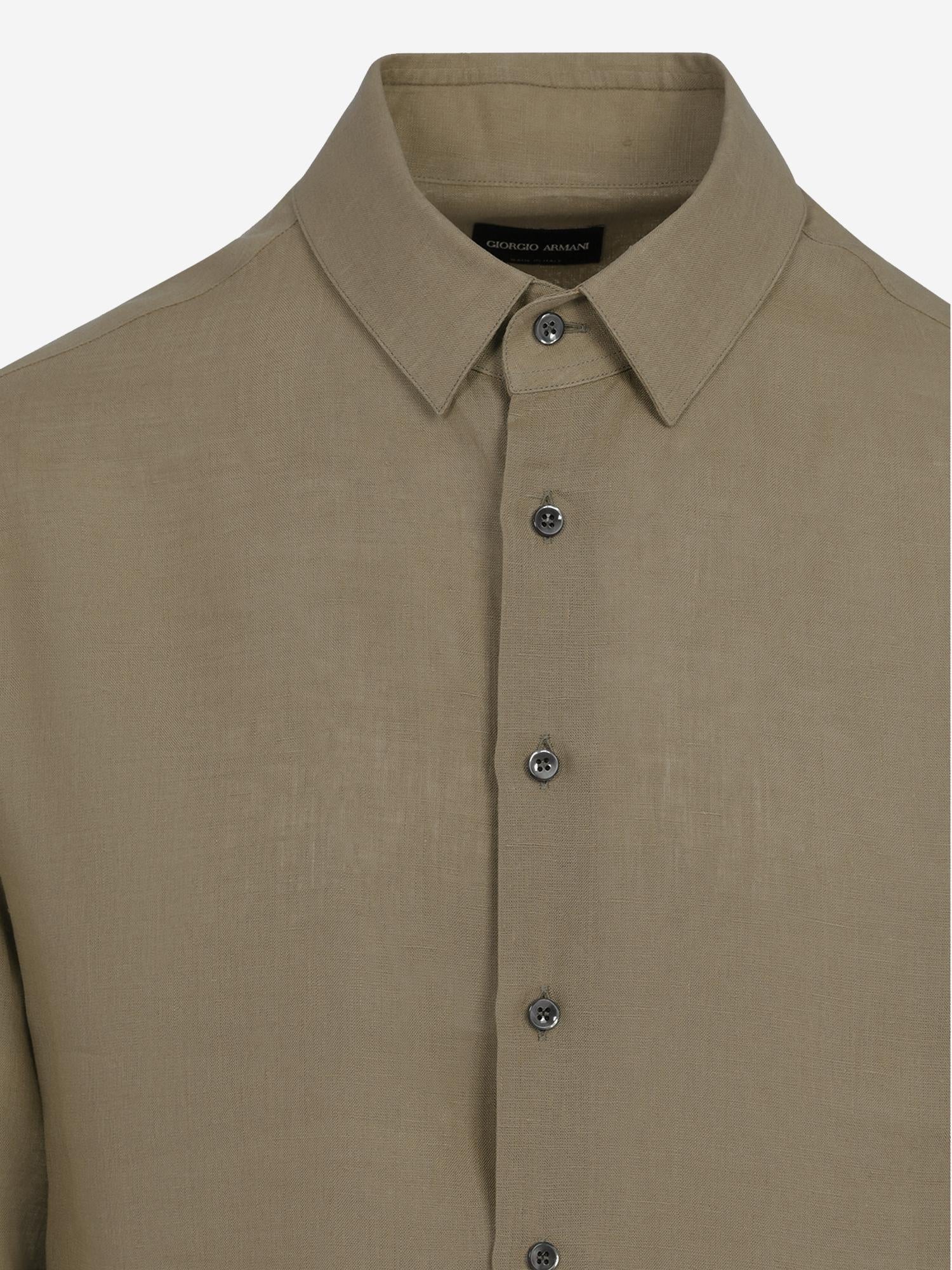 CAMICIA REGULAR FIT IN LINO 8WGCCZ98 TZC62U6167 GIORGIO ARMANI 