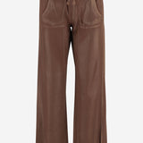 PANTALONI IN COTONE CON COULISSE DAM25.M02 BROWN DONT @ ME 
