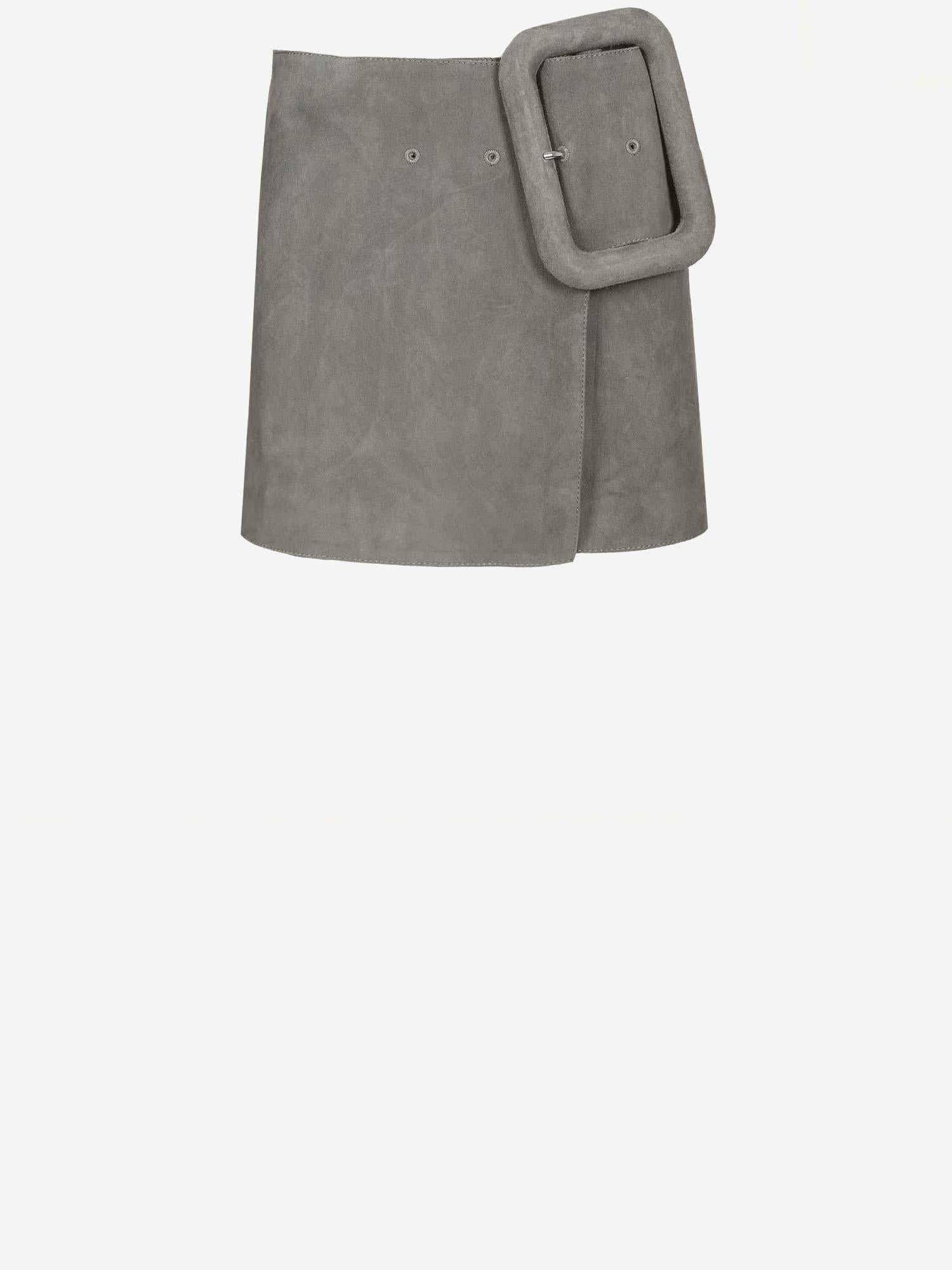 GONNA IN SUEDE CON MAXI FIBBIA FSK464LH0059 0516 AMI 