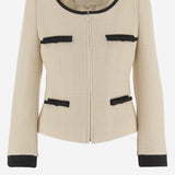 Giacca in Plain Wool Tweed 7B0CE4T5 90YDNG VALENTINO 