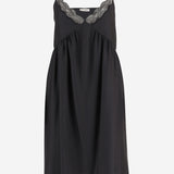 ABITO IN SETA CON DETTAGLIO IN PIZZO 10752W3960 BLK THE ROW 