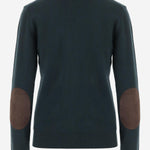 MAGLIONE IN CASHMERE CON ZIP E TOPPE AI GOMITI MMF995 1748F0L76 MIU MIU 