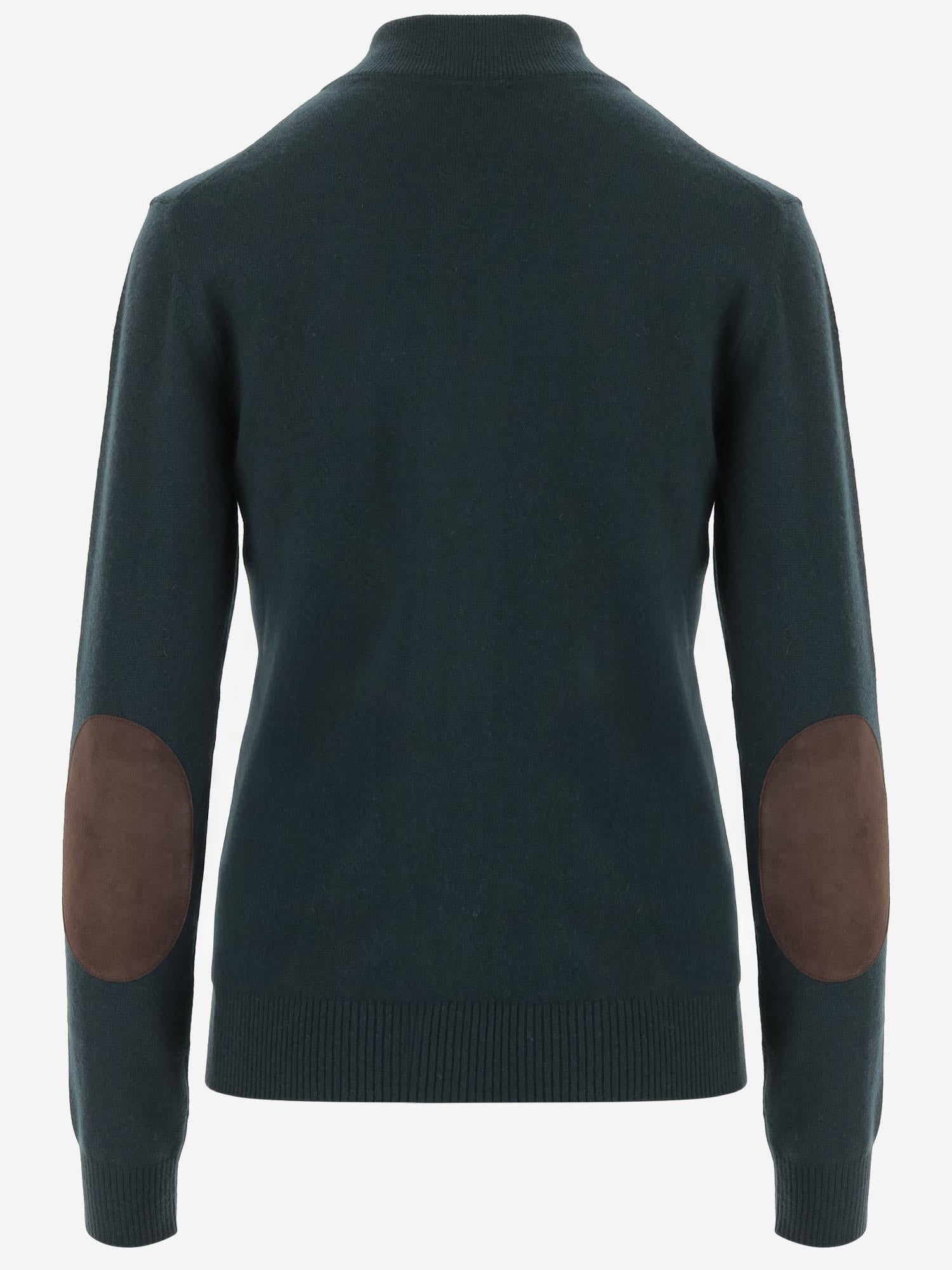 MAGLIONE IN CASHMERE CON ZIP E TOPPE AI GOMITI MMF995 1748F0L76 MIU MIU 