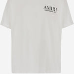 T-SHIRT IN COTONE CON STAMPA E LOGO AKJYTE 1036Ivory AMIRI KIDS 