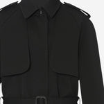 TRENCH USUAIA IN LANA VERGINE 10601W4255 BLK THE ROW 