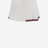 GONNA IN COTONE CON PIEGHE PARZIALI E BANDE WEB 846659 ZAJP19000 GUCCI 