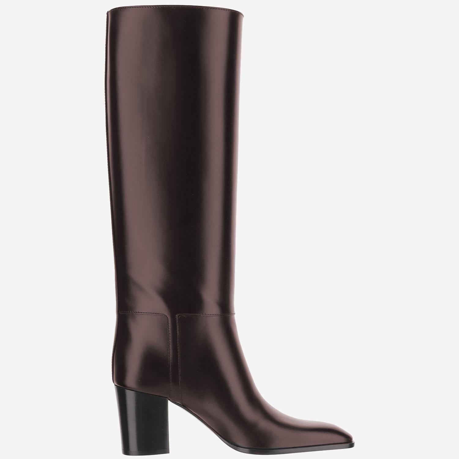 STIVALI JULIA 70 IN PELLE 818207 AAEHR6033 SAINT LAURENT 