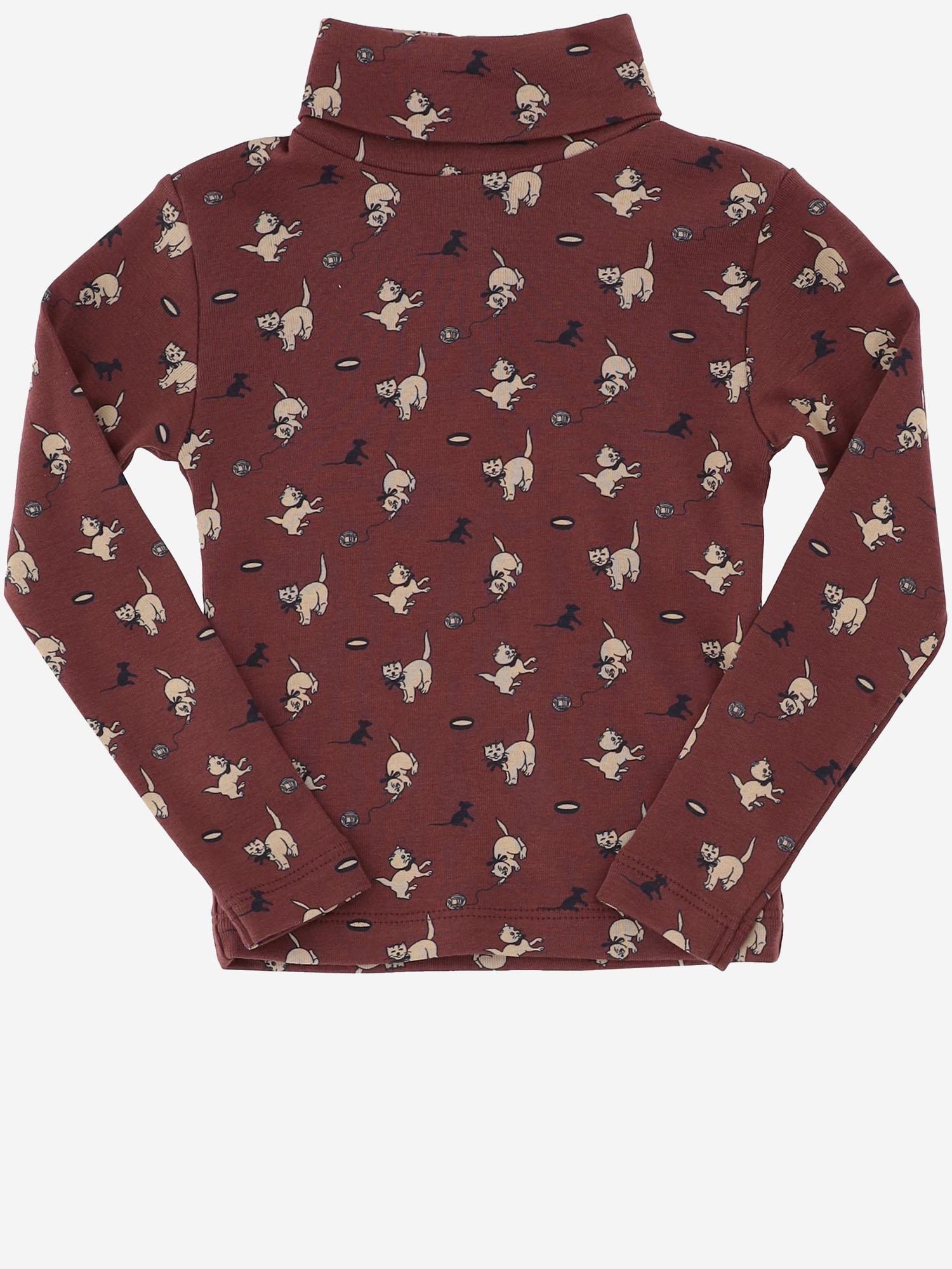 MAGLIA IN COTONE A COLLO ALTO CON STAMPA K3110W25 0A6 MISHA & PUFF KIDS 