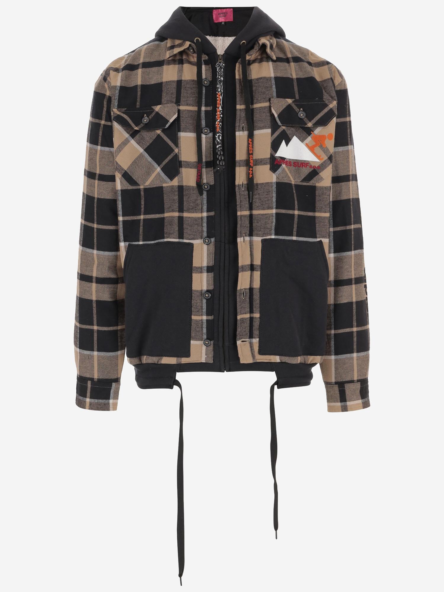 GIACCA IN MISTO COTONE CON STAMPA POSTERIORE 03GUSTAVOVERSHIRT CHOCOLATE APRES SURF 