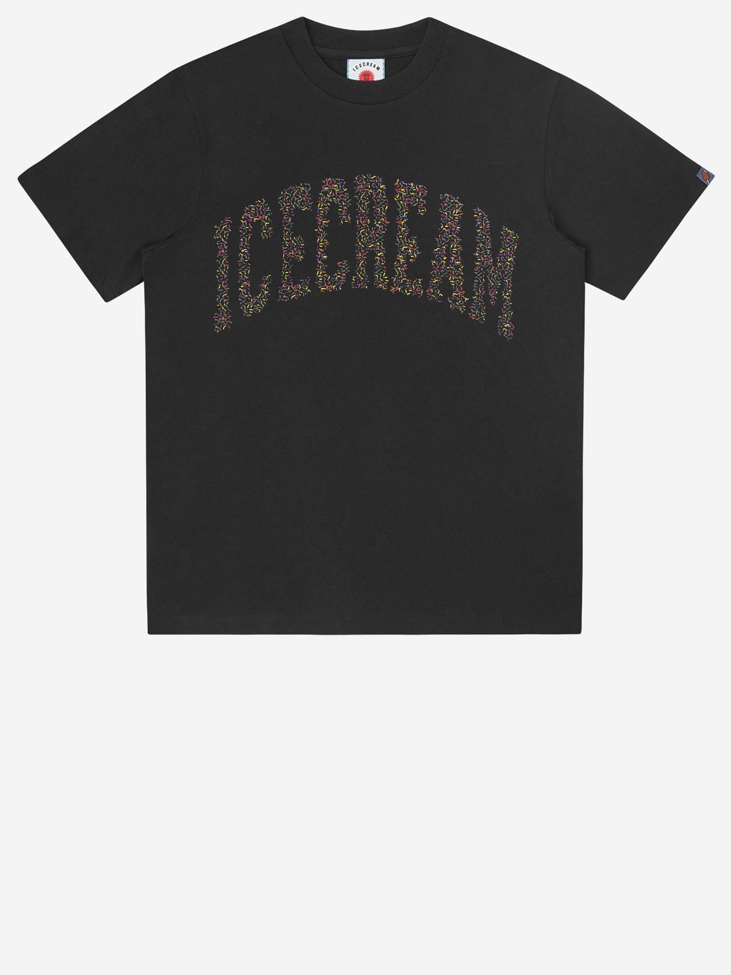 T-SHIRT IN COTONE CON LOGO IC26144 BLACK ICECREAM 