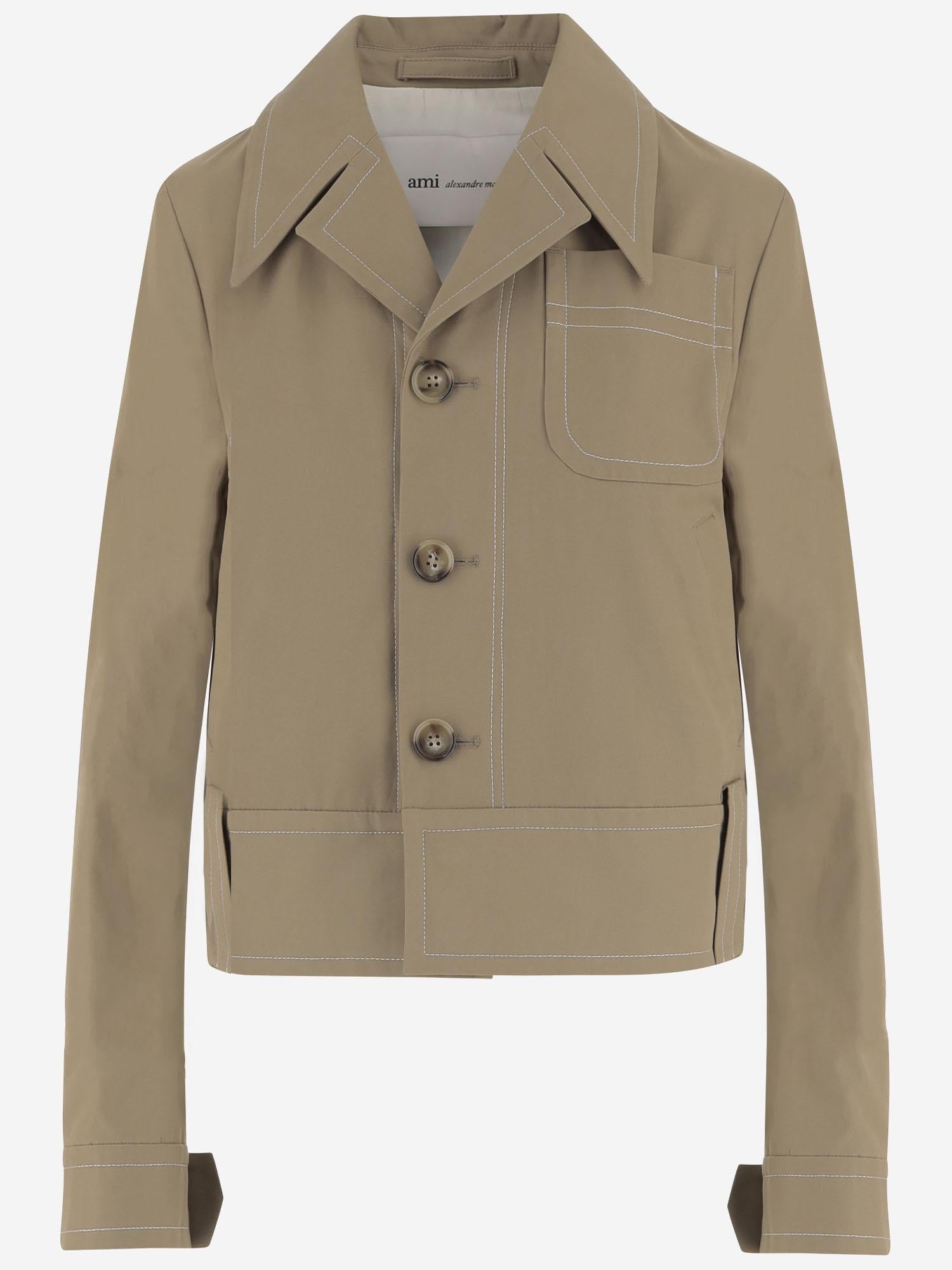 GIACCA IN COTONE CON BOTTONI FJK883CO0132 A036 AMI 